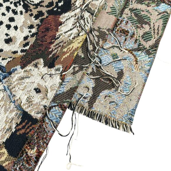 Vintage Dog Woven Tapestry Jacquard Upholstery Fabric Approximately 57” x 57” - Picture 6 of 7